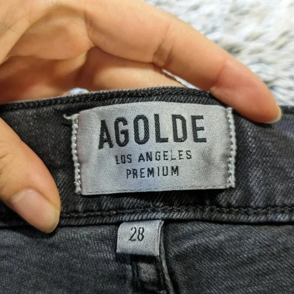 Agolde Black Sophie Jeans High Rise Crop jeans Princeton Size 28 - Picture 8 of 10